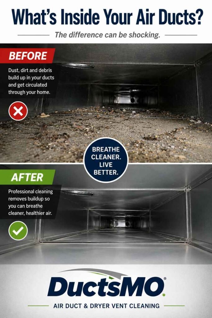 air duct cleaning before and after